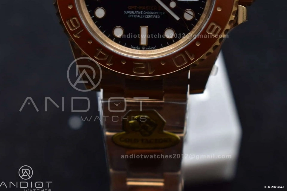 Master Dial 860 Edition CHNR 126715 VR3285 on Gain Gold WellDesigned Black Best RG 1:1 GMT II Factory Bracelet CHS Weight 0413